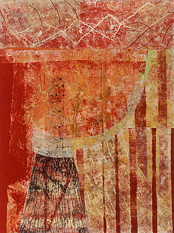 Eva Isaksen - Works on Paper - Cadmium Landscape